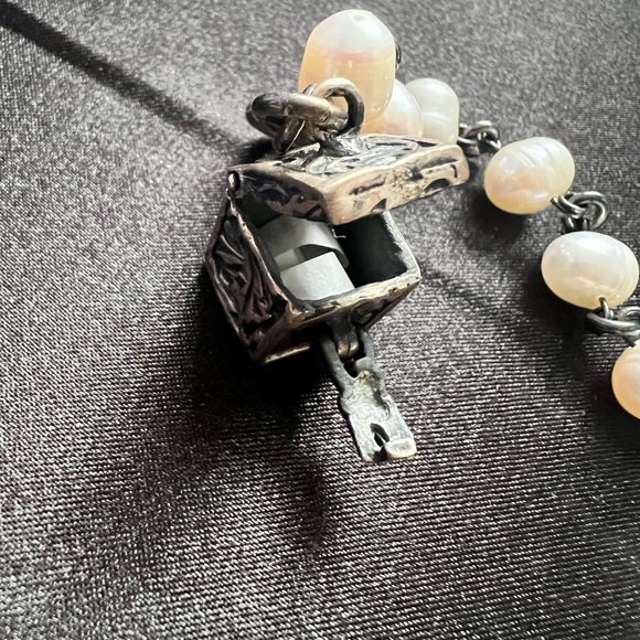 925 vintage Pearl bracelet with messages. - Picture 3 of 4